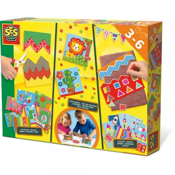 De mozaekset met accessoires