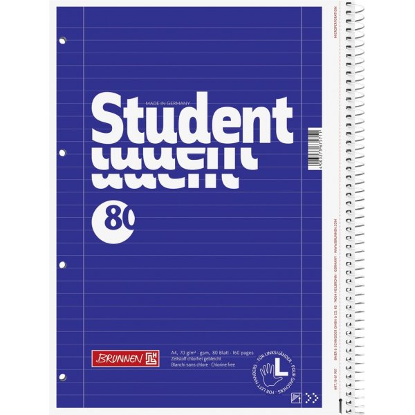 Notitieboekje voor linkshandigen - A4 (80 pagina's)