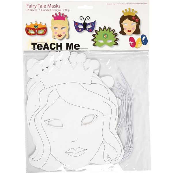TeACH Me Adventure-maskers - wit - 16 st TeACH Me Adventure-maskers - wit - 16 st