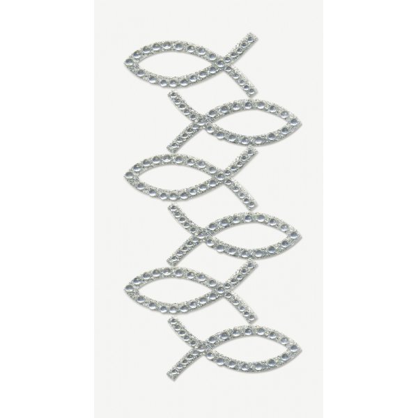 Stickers met strass steentjes - Vissen - kristal