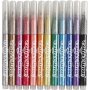 Colortime Glittermarker - gemengde kleuren - 2 mm - 12 st