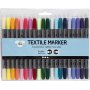 Textielstiften - complementaire kleuren - 20 st