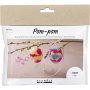Mini DIY Kit Pompom, kleurrijk, Ei