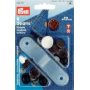 Jeansknopen messing antiek koper Lagerkrans 17 mm 8 st