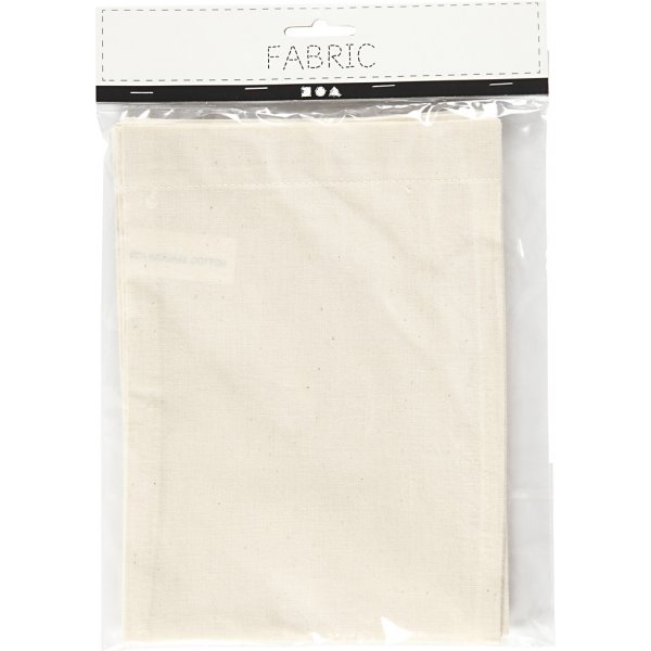 Katoenen tassen - lichte natuur - 15 x 20 cm - 4 st Katoenen tassen - lichte natuur - 15 x 20 cm - 4 st