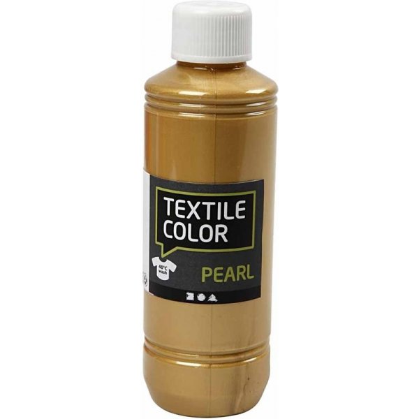 Textielkleur - goud - parelmoer - 250 ml Textielkleur - goud - parelmoer - 250 ml