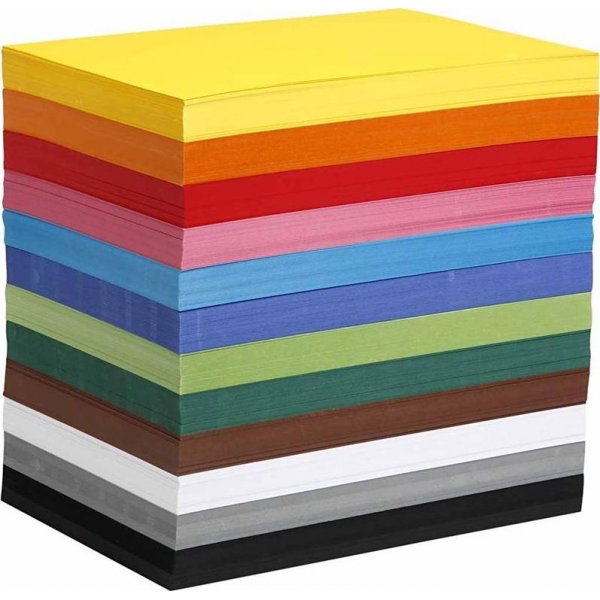 Creatief karton - gemengde kleuren - A4 - 1200 st