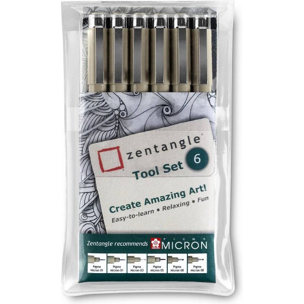 Zentangle-tool - 6 onderdelen