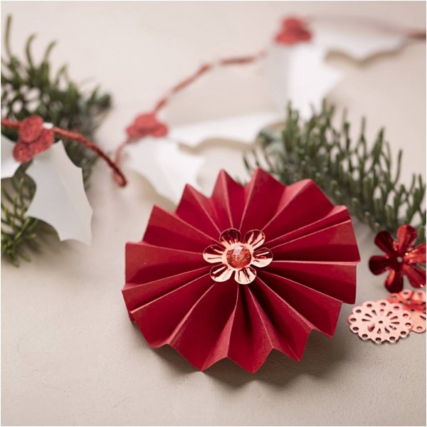 Creatieve set - papier snijden - rood - crème Creatieve set - papier snijden - rood - crème