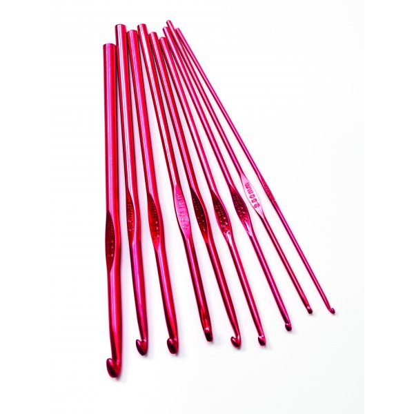 Haaknaald "Rood" - 15cm - Aluminium
