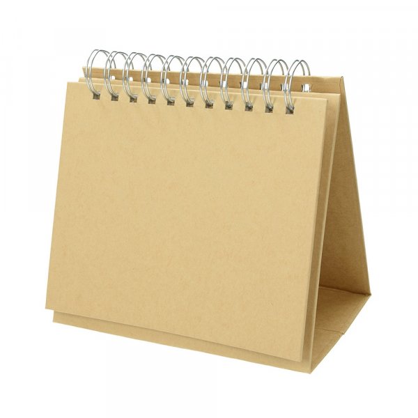 Bureaukalender 17 x 15 cm - bruin 12 pagina's