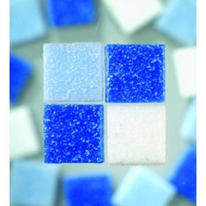 MosaixPro - glasmozaïek 10 x 10 mm - blauw mix 1.000 g ~ 1.500 st. MosaixPro - glasmozaïek 10 x 10 mm - blauw mix 1.000 g ~ 1.500 st.