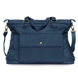 Blauwe imitatieleren tas/tas Blauwe imitatieleren tas/tas