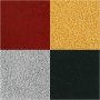 Stempelkussen 3,5 x 3,5 cm - goud - bladgroen - kerstrood - zilver - 4 st