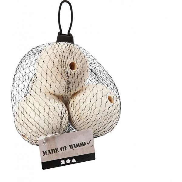 Houten kralen - Ø50 mm - 4 st Houten kralen - Ø50 mm - 4 st