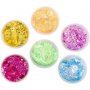 Glitterklei, gemengde kleuren, 6x20 ml