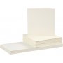 Kaarten en enveloppen - gebroken wit 16 x 16 cm - 50 sets