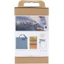DIY Kit Borduren - duifblauw - Textielzakje