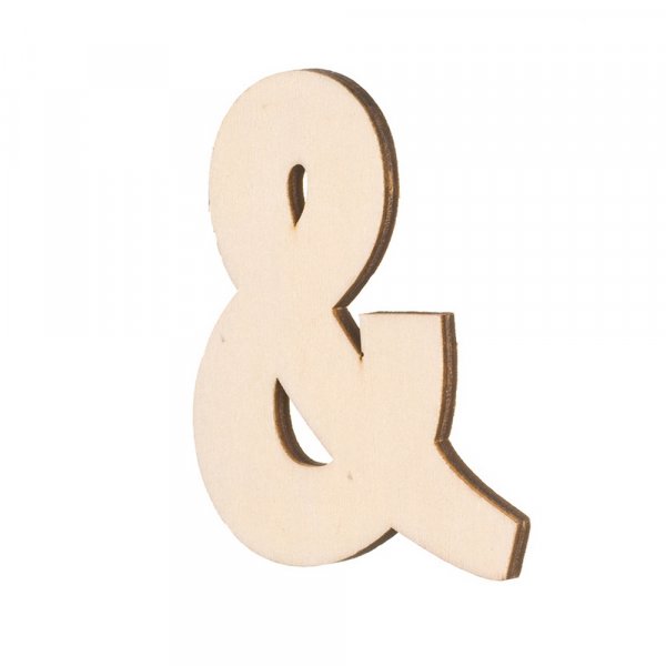 Onbehandeld houten symbool 80x5 mm - &