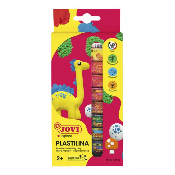 Klei - Jovi Plastilina - 10-pack in gemengde kleuren 15 g