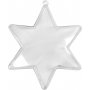 Decoratieve ster - transparant - 5 st