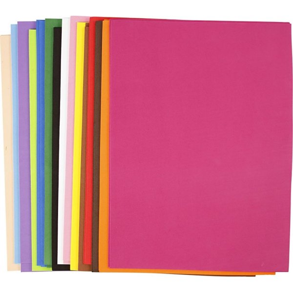 Decoratief rubber - gemengde kleuren - A3 - 30 st