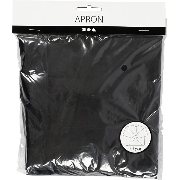 Schildersschort - zwart - 4-6 jaar