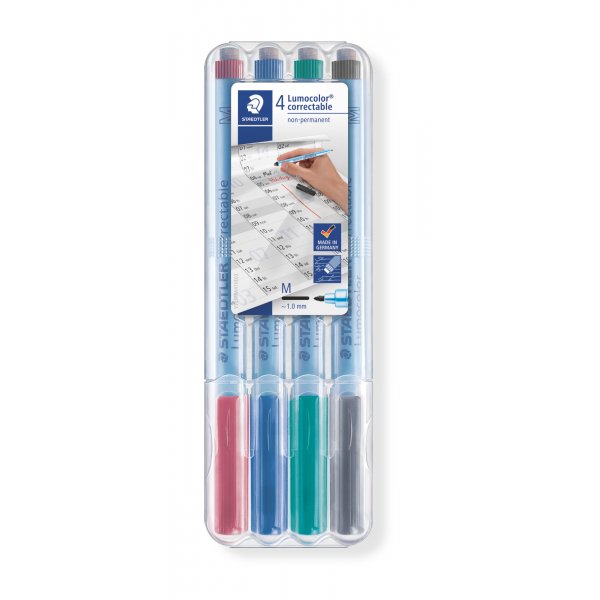 Markeerstift Uitwisbaar Lumocolor 1 mm - 4 kleuren