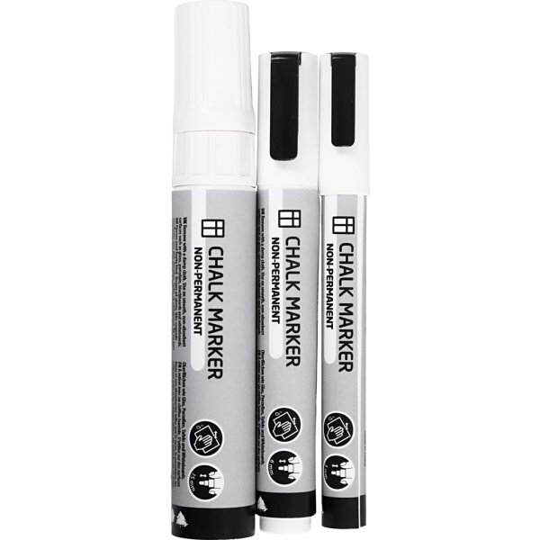 Krijtstiften - wit - 3 st Krijtstiften - wit - 3 st