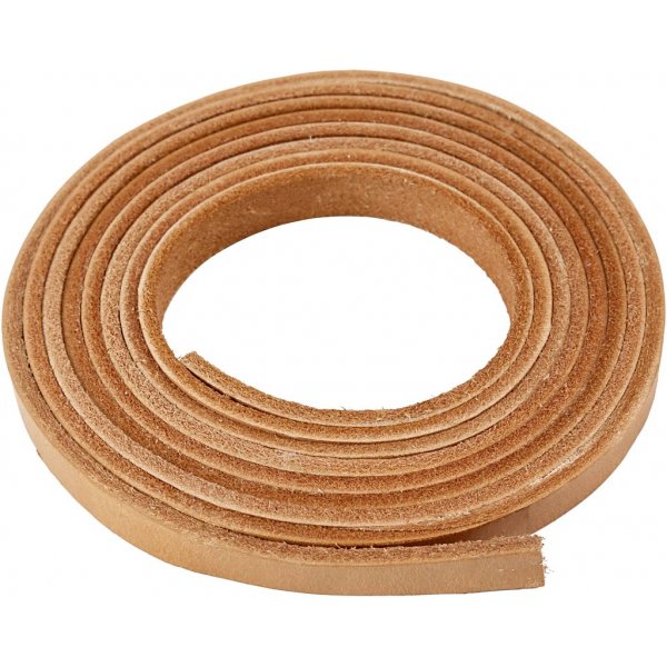 Leren band - naturel - 2 meter Leren band - naturel - 2 meter