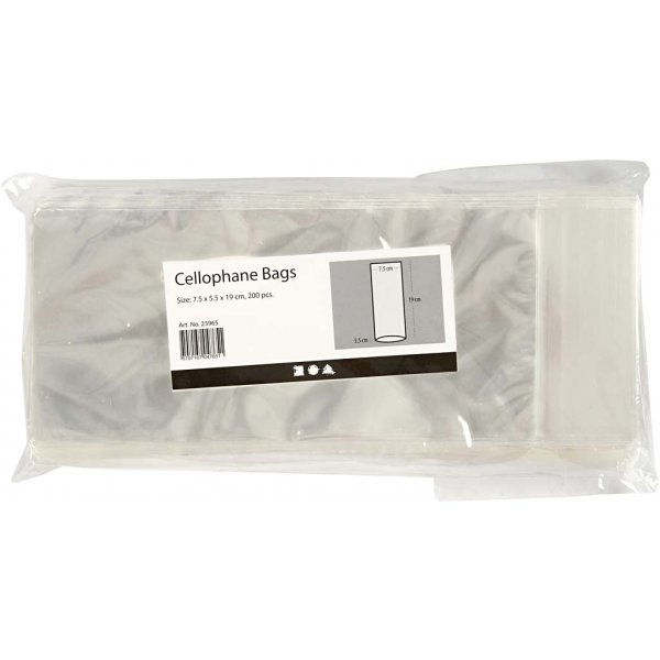 Cellofaanzakjes voor kaarten 7,5 x 5,5 cm - 200 st Cellofaanzakjes voor kaarten 7,5 x 5,5 cm - 200 st