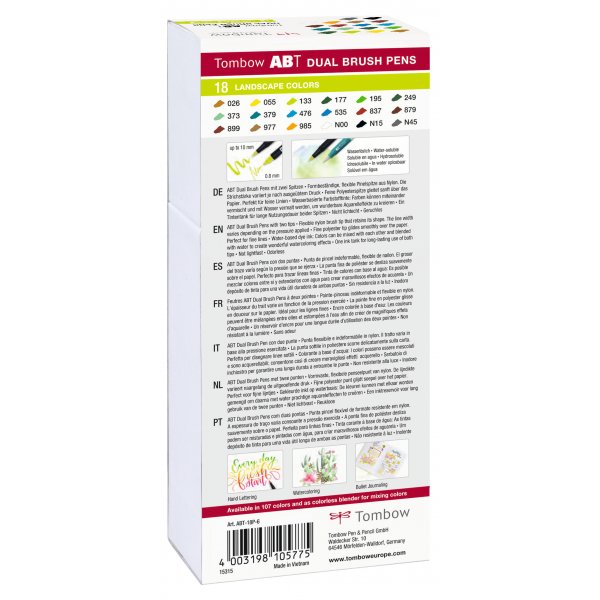 Tombow ABT Dual Brush Pen Landscape 18-pack Tombow ABT Dual Brush Pen Landscape 18-pack