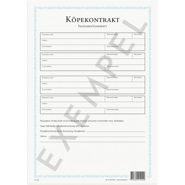 Koopcontract - Eigendom/perceel