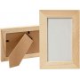 Houten lijst met glas - 10,5x15,6 cm