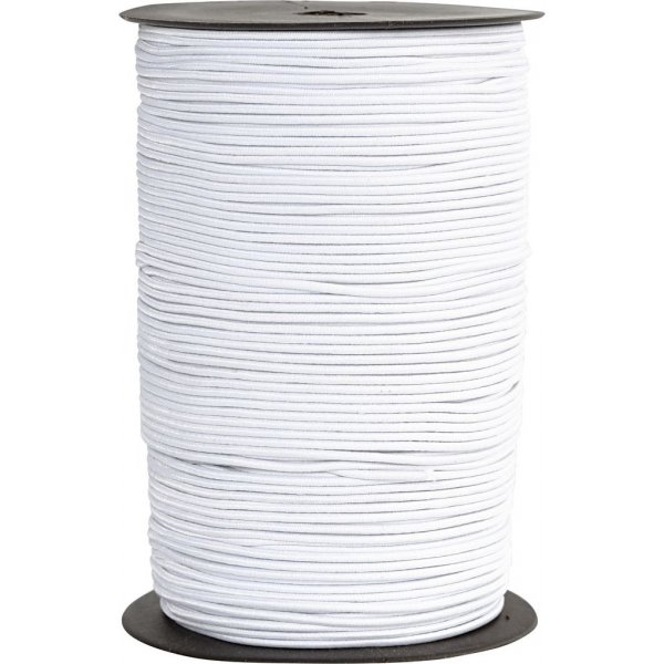 Elastisch koord 2 mm - wit - 250 m