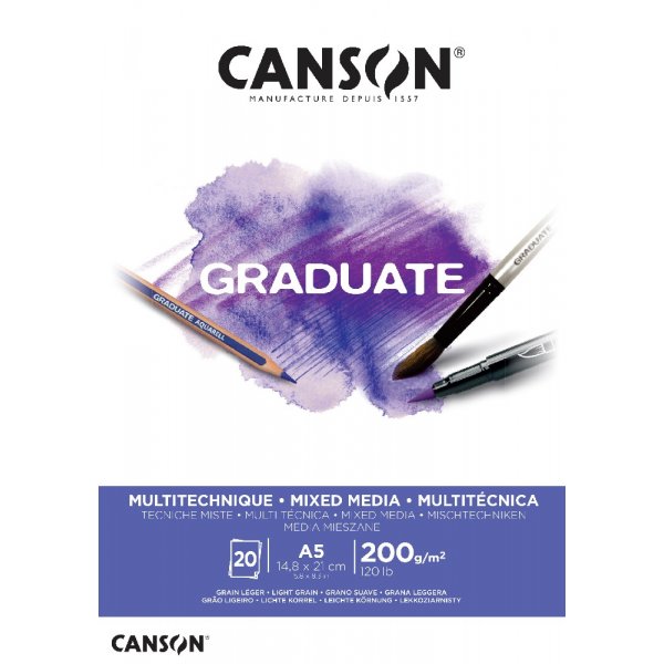 Graduate Mixedmedia blok 200g 20 vellen