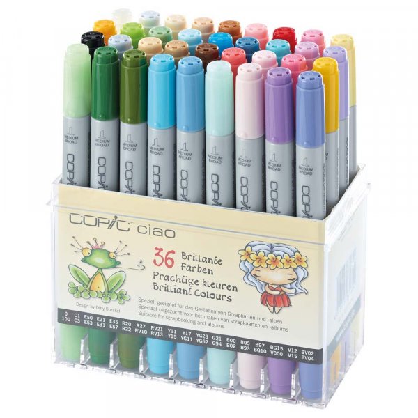 Copic Ciao set - 36 pennen - Briljante kleuren