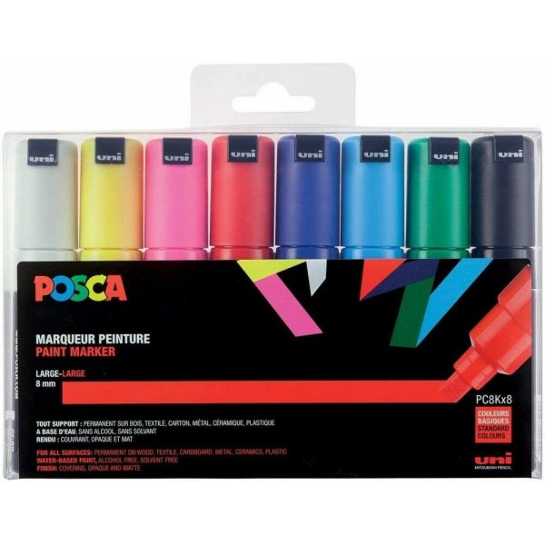 Uni Posca PC-8K - 8 pennen