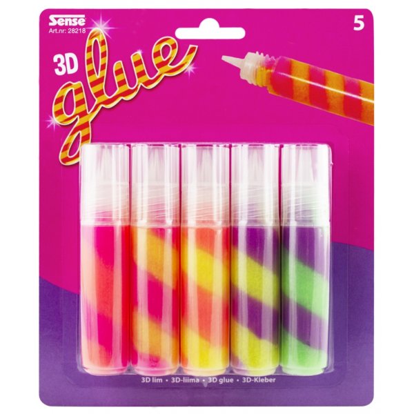 Gestreepte glitterlijm 5-P