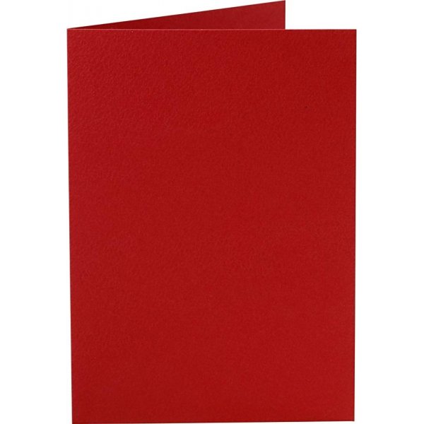 Kaart - rood - 10,5 x 15 cm - 10 st