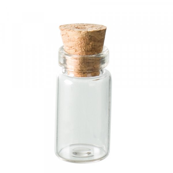 Glazen fles met kurk Helder