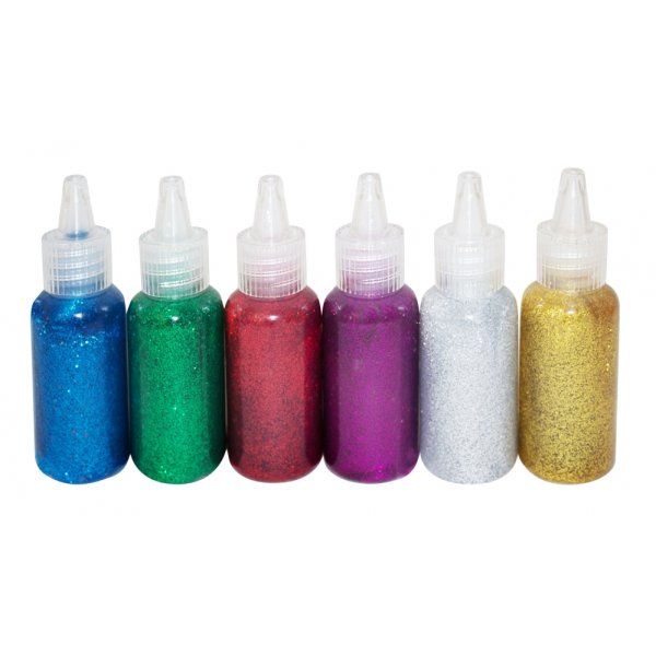 Glitterlijm Flessen 6P