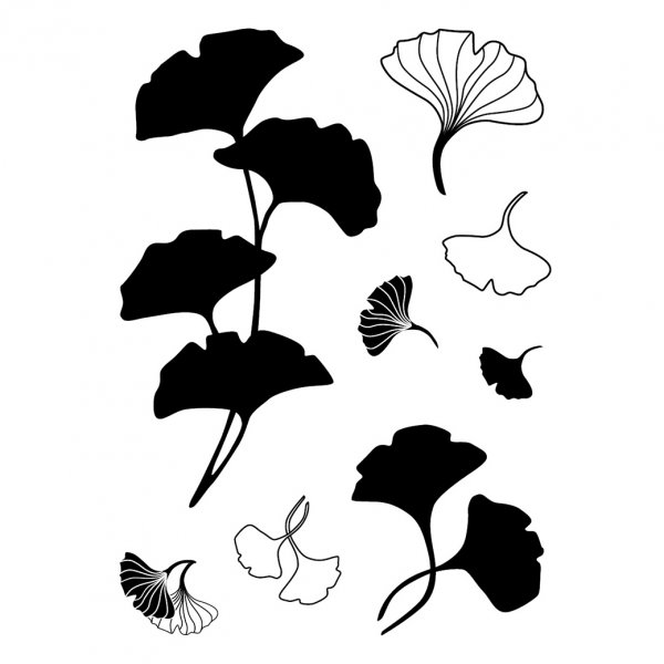 Motiefstempel - Ginkgo
