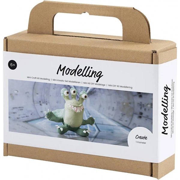 Mini DIY Kit Modellering, lichtgroen, donkergroen, Monster Lulu Mini DIY Kit Modellering, lichtgroen, donkergroen, Monster Lulu