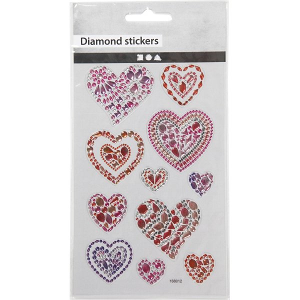 Diamantstickers - harten Diamantstickers - harten