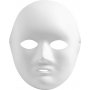 Kartonnen volgemasker - wit - 10 st