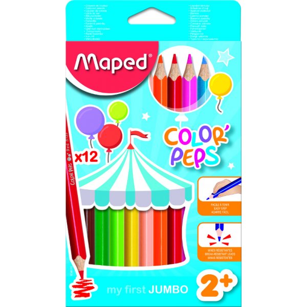 Kleurpotlodenset - Maped - Color' peps 12 jumbopotloden