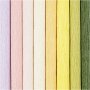 Crpepapier - pastelkleuren - 8 vellen