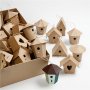 Vogelhuisjes - papier-mach - Mini - 6 x 10 st