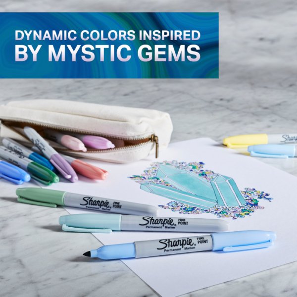 Vezelpennenset Sharpie - Permanent Marker Mystic Gems - Fijn